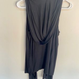 Black Hooded Sweater Vest.  Size S